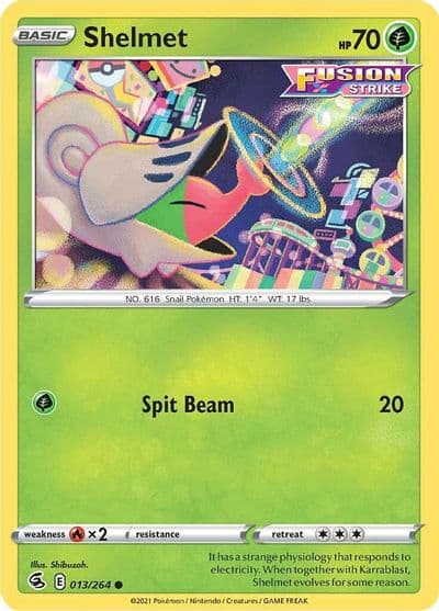 Shelmet SWSH08: Fusion Strike Pokemon card