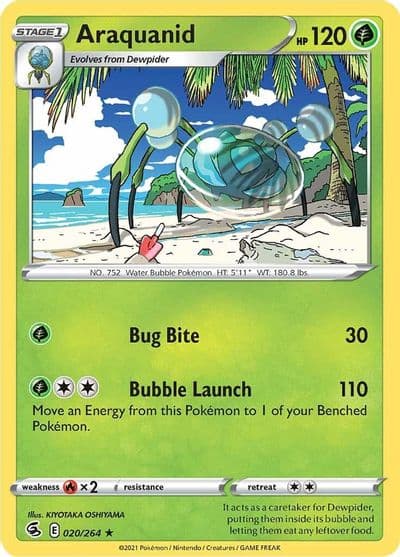 Araquanid SWSH08: Fusion Strike Pokemon card
