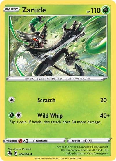 Zarude SWSH08: Fusion Strike Pokemon card