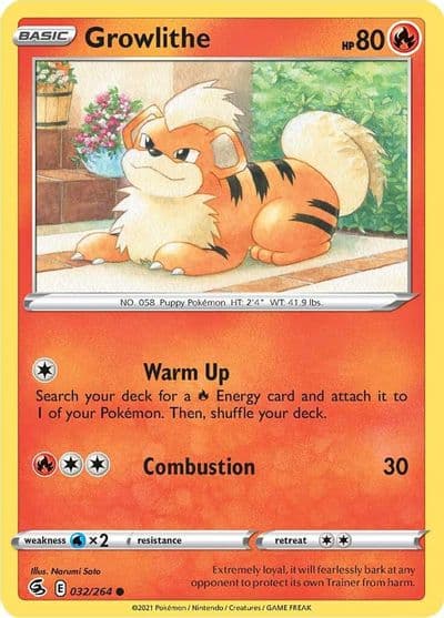 Growlithe SWSH08: Fusion Strike Pokemon card