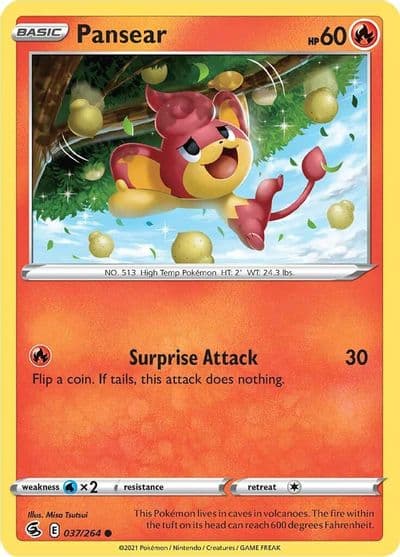 Pansear SWSH08: Fusion Strike Pokemon card