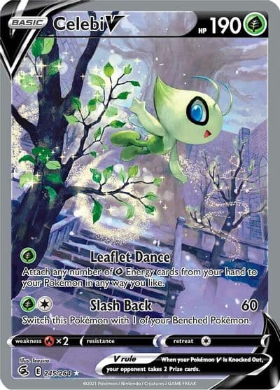 Celebi V (Alternate Full Art) SWSH08: Fusion Strike Pokemon card