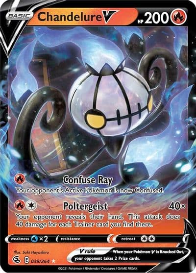 Chandelure V SWSH08: Fusion Strike Pokemon card