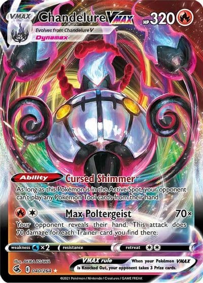 Chandelure VMAX SWSH08: Fusion Strike Pokemon card