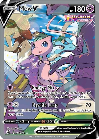 Mew V (Alternate Full Art) SWSH08: Fusion Strike Pokemon card
