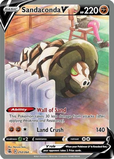 Sandaconda V (Alternate Full Art) SWSH08: Fusion Strike Pokemon card
