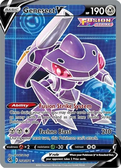 Genesect V (Full Art) SWSH08: Fusion Strike Pokemon card