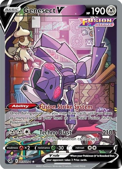 Genesect V (Alternate Full Art) SWSH08: Fusion Strike Pokemon card