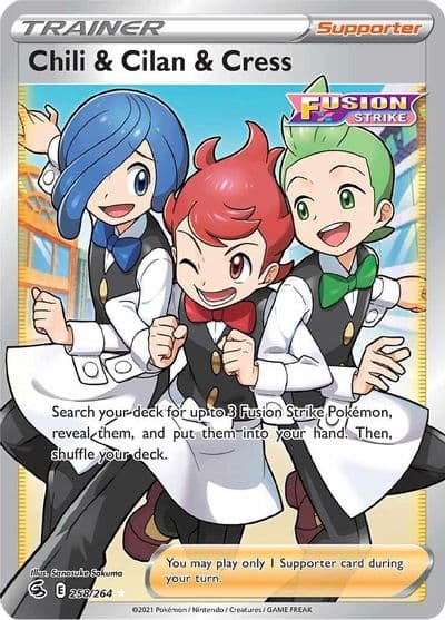 Chili & Cilan & Cress (Full Art) SWSH08: Fusion Strike Pokemon card