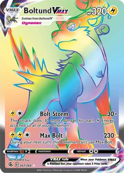 Boltund VMAX (Secret) SWSH08: Fusion Strike Pokemon card