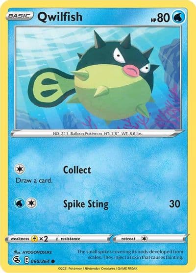 Qwilfish SWSH08: Fusion Strike Pokemon card
