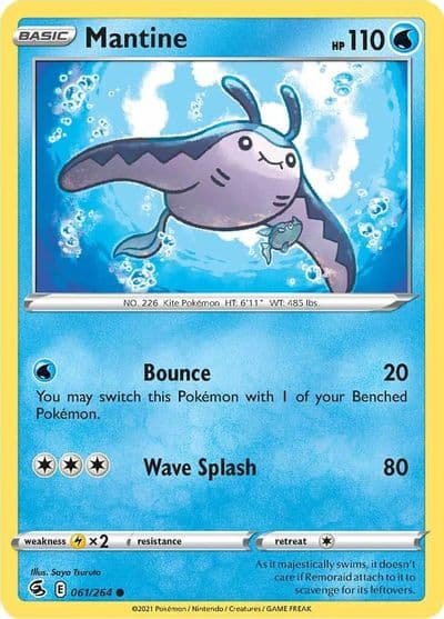 Mantine SWSH08: Fusion Strike Pokemon card