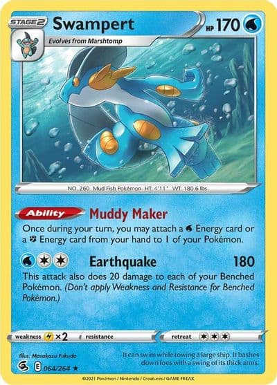 Swampert SWSH08: Fusion Strike Pokemon card