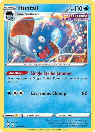 Huntail SWSH08: Fusion Strike Pokemon card