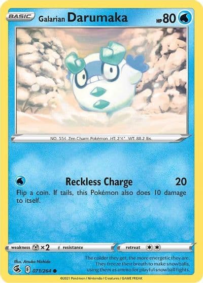 Galarian Darumaka SWSH08: Fusion Strike Pokemon card
