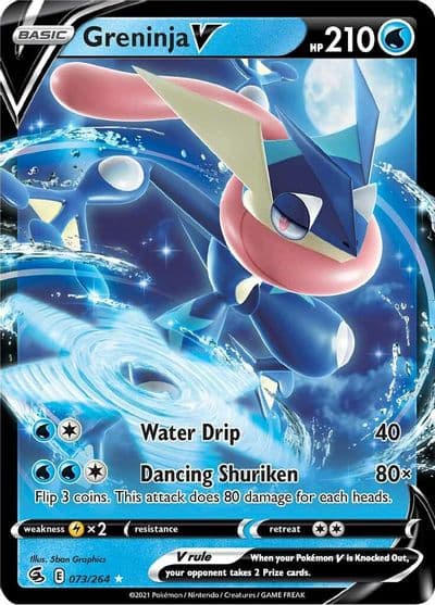 Greninja V SWSH08: Fusion Strike Pokemon card