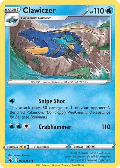 Clawitzer SWSH08: Fusion Strike Pokemon card