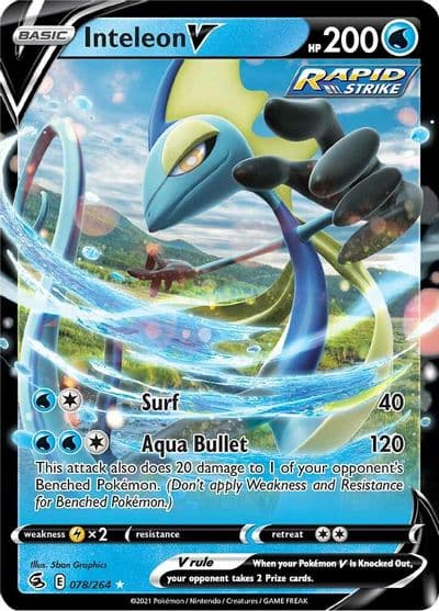 Inteleon V SWSH08: Fusion Strike Pokemon card