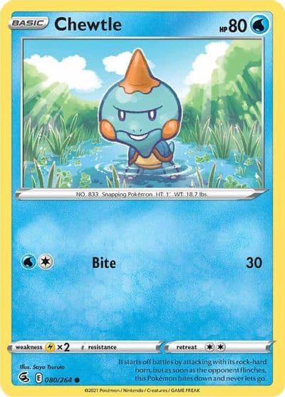 Chewtle SWSH08: Fusion Strike Pokemon card
