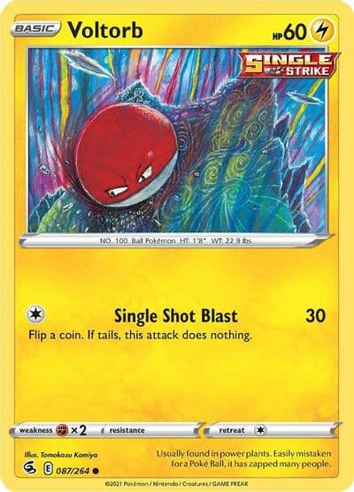 Voltorb SWSH08: Fusion Strike Pokemon card