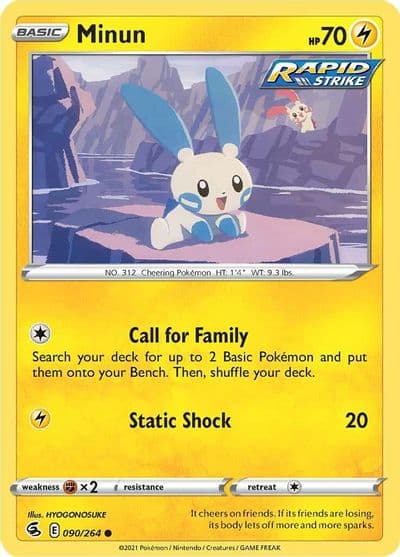 Minun SWSH08: Fusion Strike Pokemon card