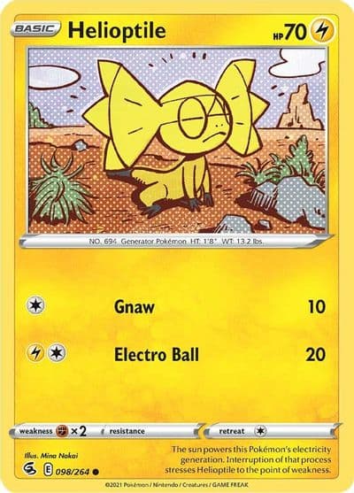 Helioptile SWSH08: Fusion Strike Pokemon card