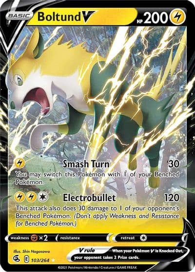 Boltund V SWSH08: Fusion Strike Pokemon card