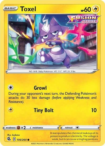 Toxel (106) SWSH08: Fusion Strike Pokemon card