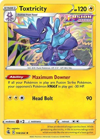 Toxtricity (108) SWSH08: Fusion Strike Pokemon card