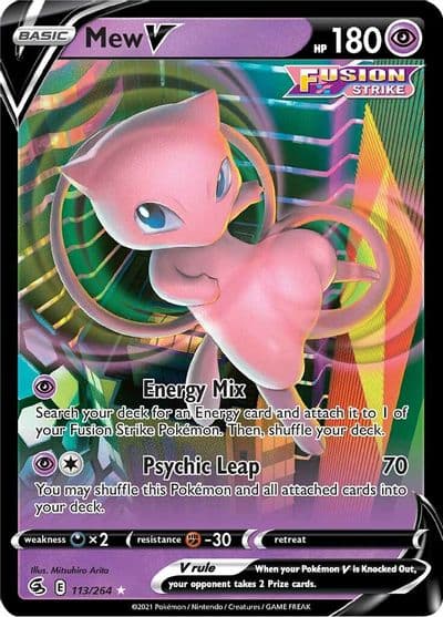 Mew V SWSH08: Fusion Strike Pokemon card