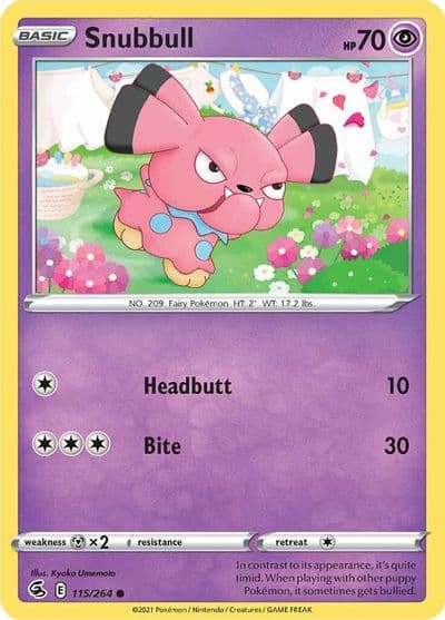 Snubbull SWSH08: Fusion Strike Pokemon card