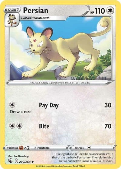 Persian SWSH08: Fusion Strike Pokemon card