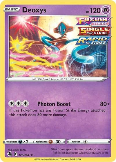 Deoxys SWSH08: Fusion Strike Pokemon card