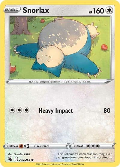 Snorlax SWSH08: Fusion Strike Pokemon card