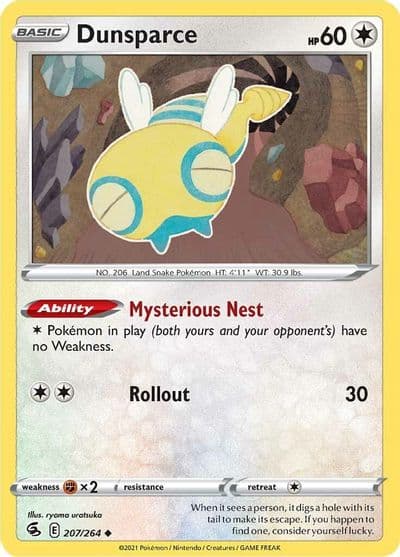 Dunsparce SWSH08: Fusion Strike Pokemon card