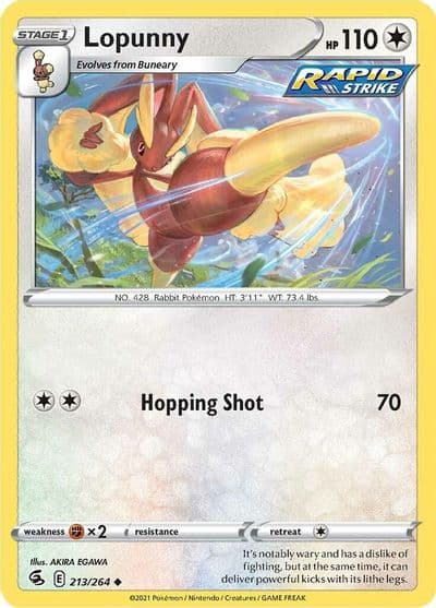 Lopunny SWSH08: Fusion Strike Pokemon card
