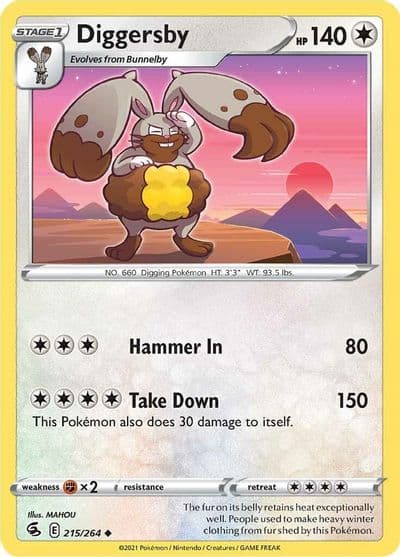Diggersby SWSH08: Fusion Strike Pokemon card