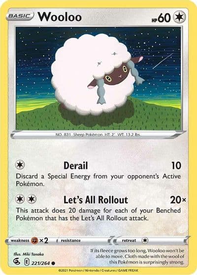 Wooloo (221) SWSH08: Fusion Strike Pokemon card