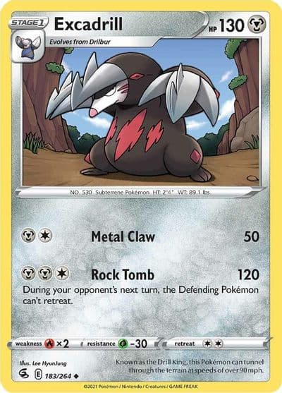 Excadrill SWSH08: Fusion Strike Pokemon card
