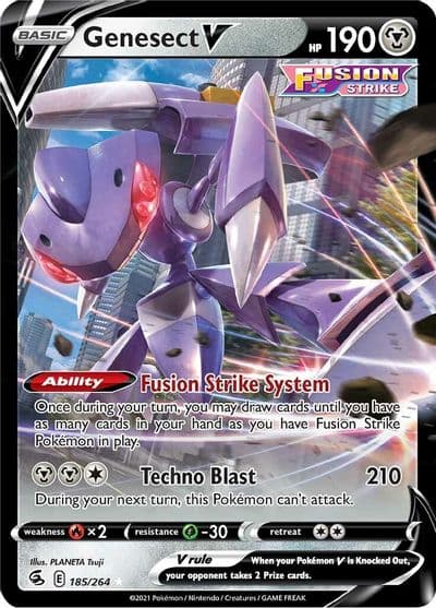 Genesect V SWSH08: Fusion Strike Pokemon card