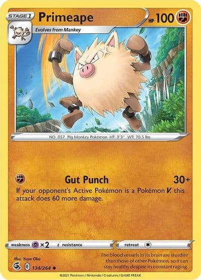 Primeape SWSH08: Fusion Strike Pokemon card