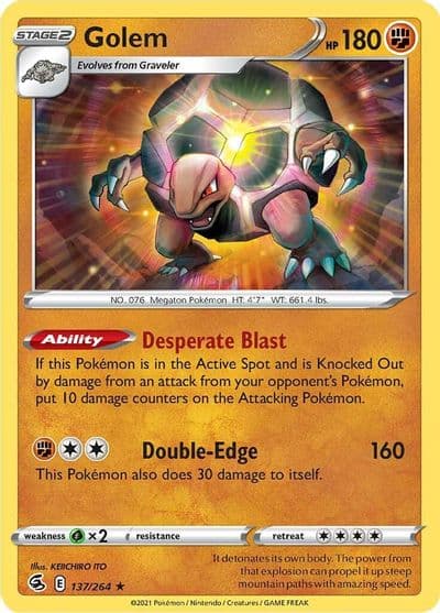 Golem SWSH08: Fusion Strike Pokemon card