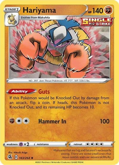 Hariyama SWSH08: Fusion Strike Pokemon card