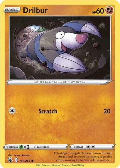 Drilbur SWSH08: Fusion Strike Pokemon card