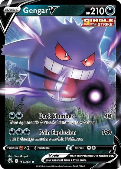 Gengar V SWSH08: Fusion Strike Pokemon card