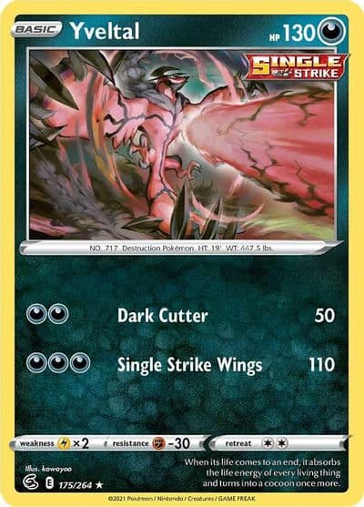 Yveltal SWSH08: Fusion Strike Pokemon card