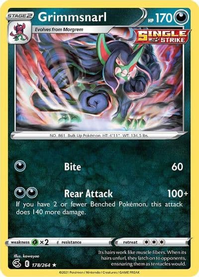 Grimmsnarl SWSH08: Fusion Strike Pokemon card