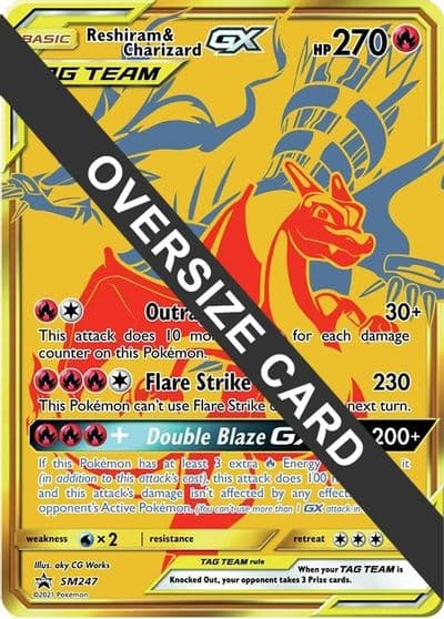 Reshiram & Charizard GX - SM247 Jumbo Cards Pokemon card