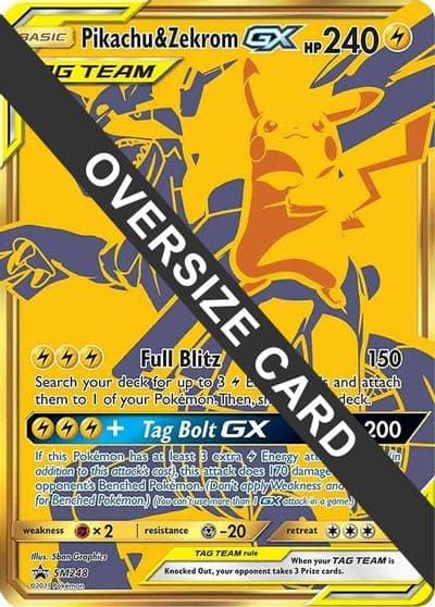 Pikachu & Zekrom GX - SM248 Jumbo Cards Pokemon card