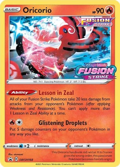 Oricorio - SWSH168 (Prerelease) SWSH: Sword & Shield Promo Cards Pokemon card